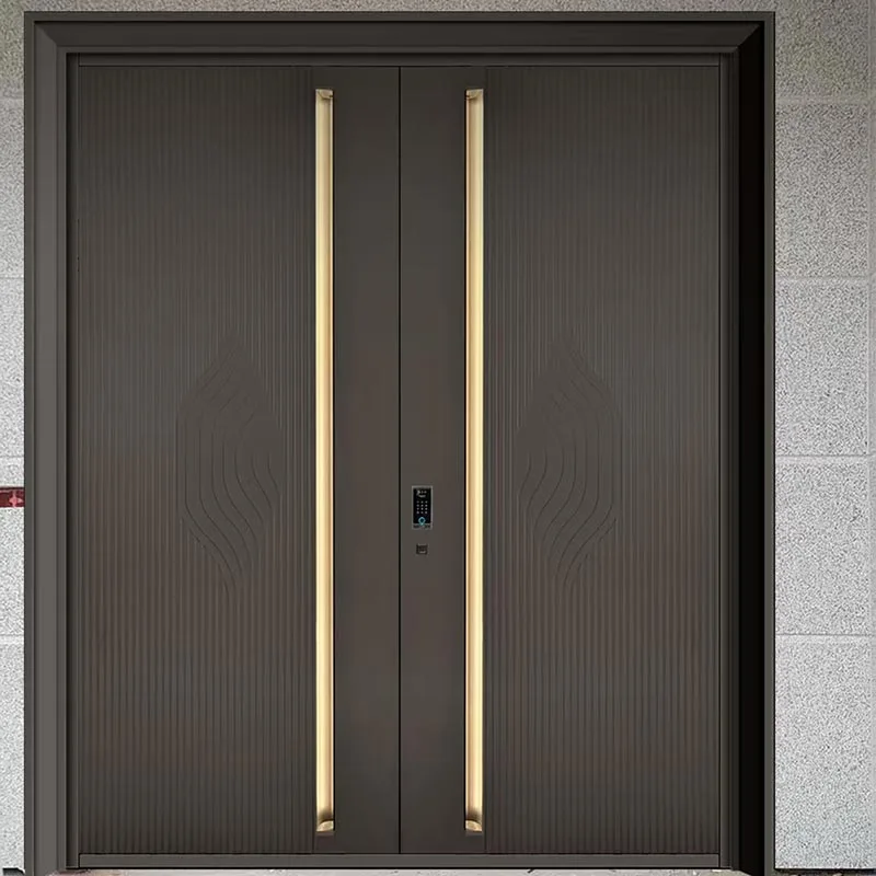 Pintu Pivot Berukir Ketepatan Dua Buka